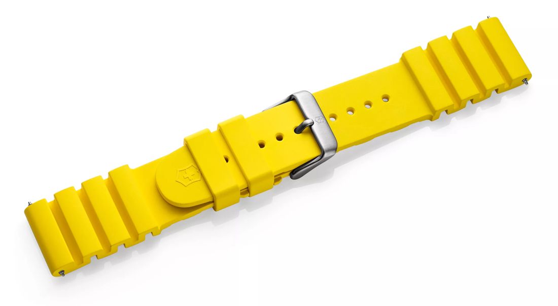 Yellow rubber strap with buckle-005329