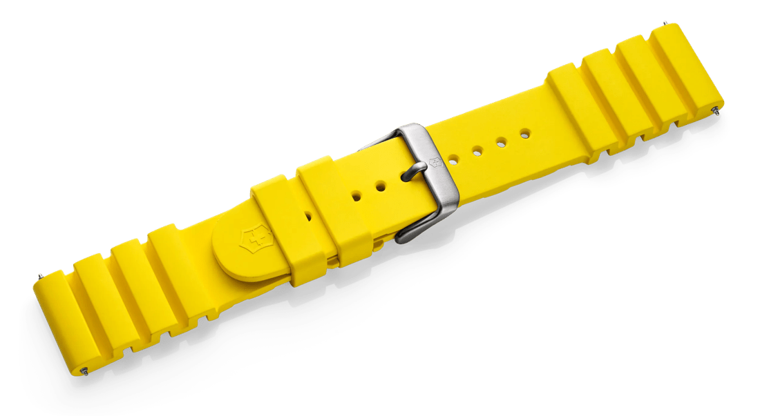 Victorinox Yellow rubber strap with buckle in Yellow rubber strap with  buckle - 005329