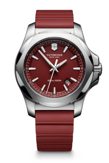 Swiss army clearance watch red face