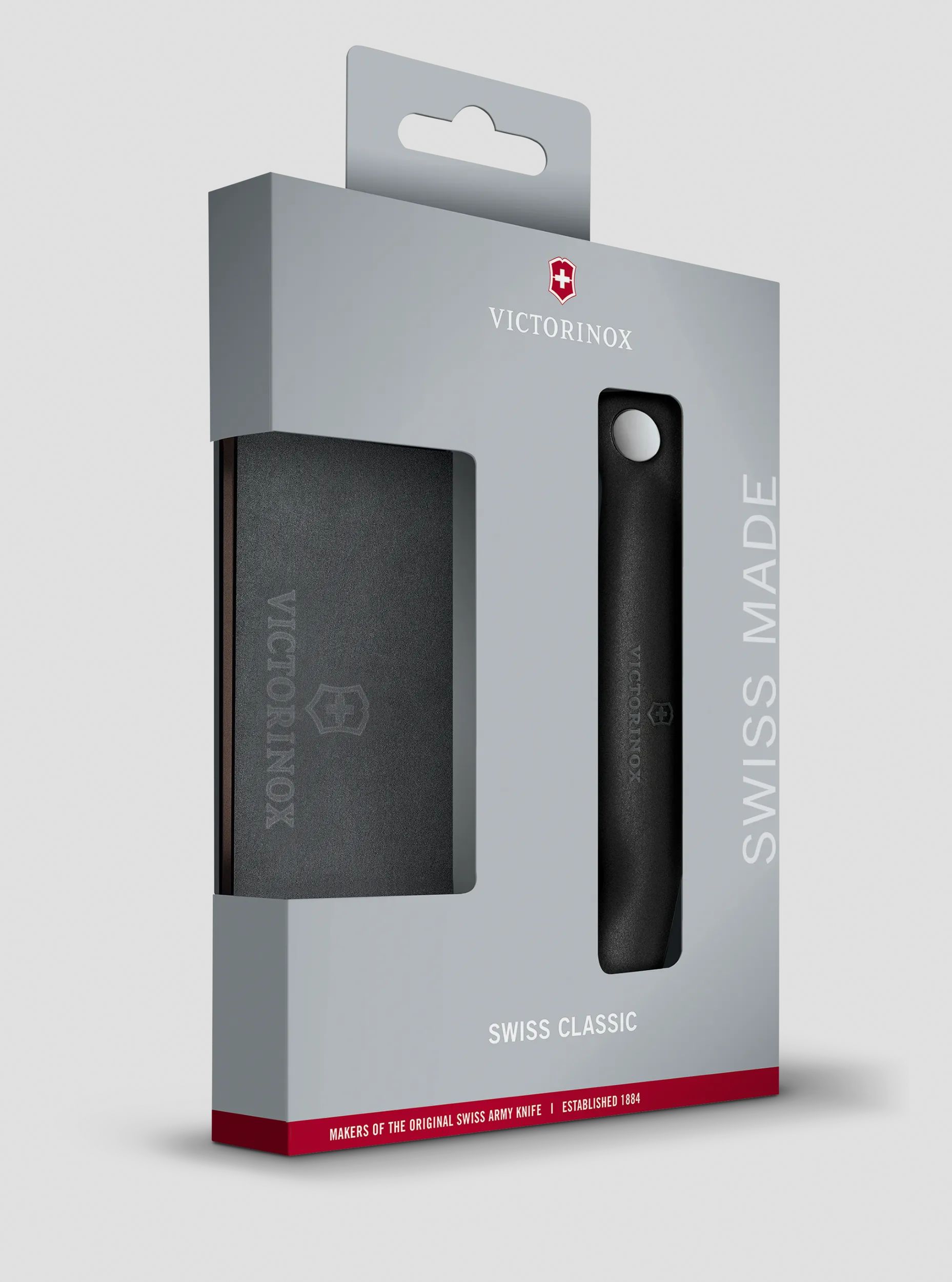 Victorinox Swiss Classic Foldable Paring Knife and Cutting Board Set in Black