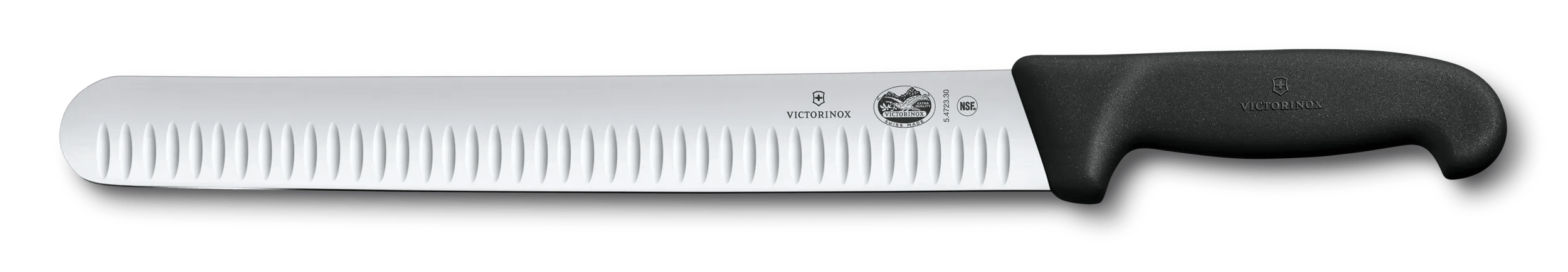 Fibrox® 12" Slicing Knife Granton Blade Victorinox (USA) (Black)