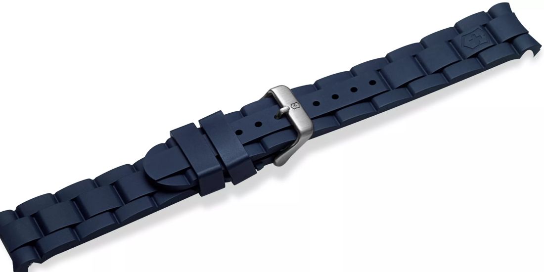 Blue rubber strap with buckle-004783