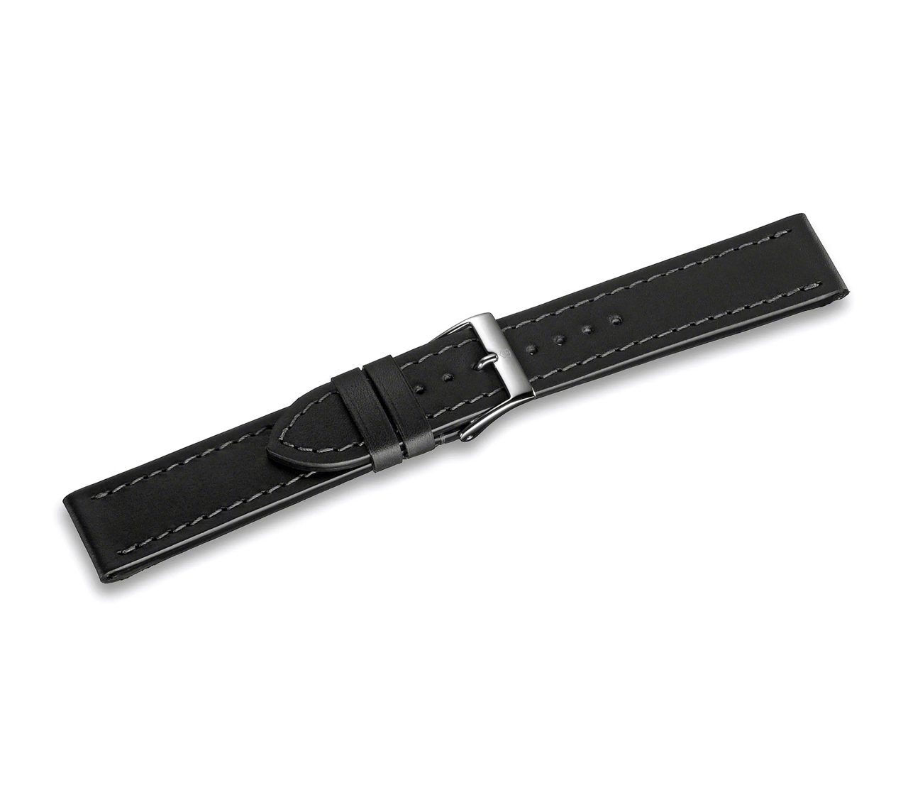 Alliance Large - Black Leather Strap with buckle - 20 mm - null