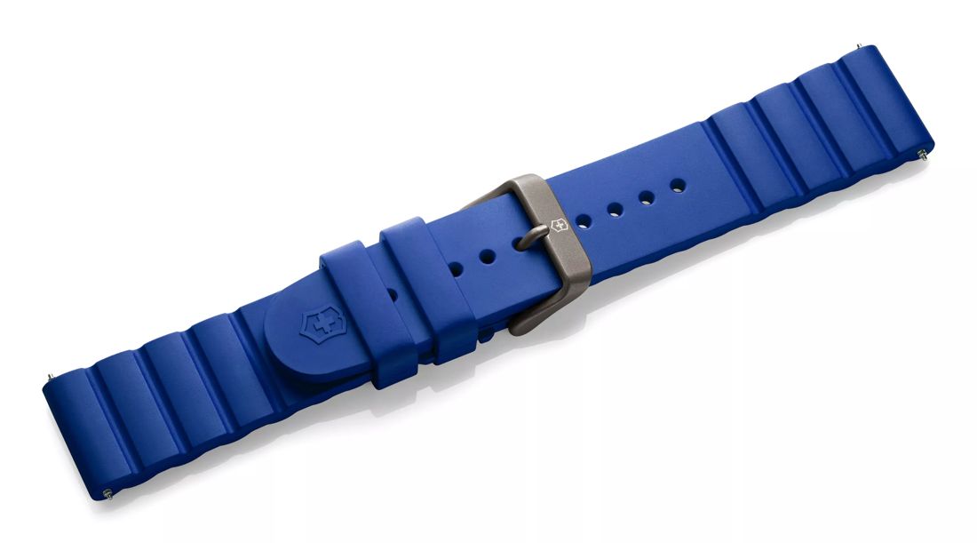 Blue rubber strap with buckle-005430