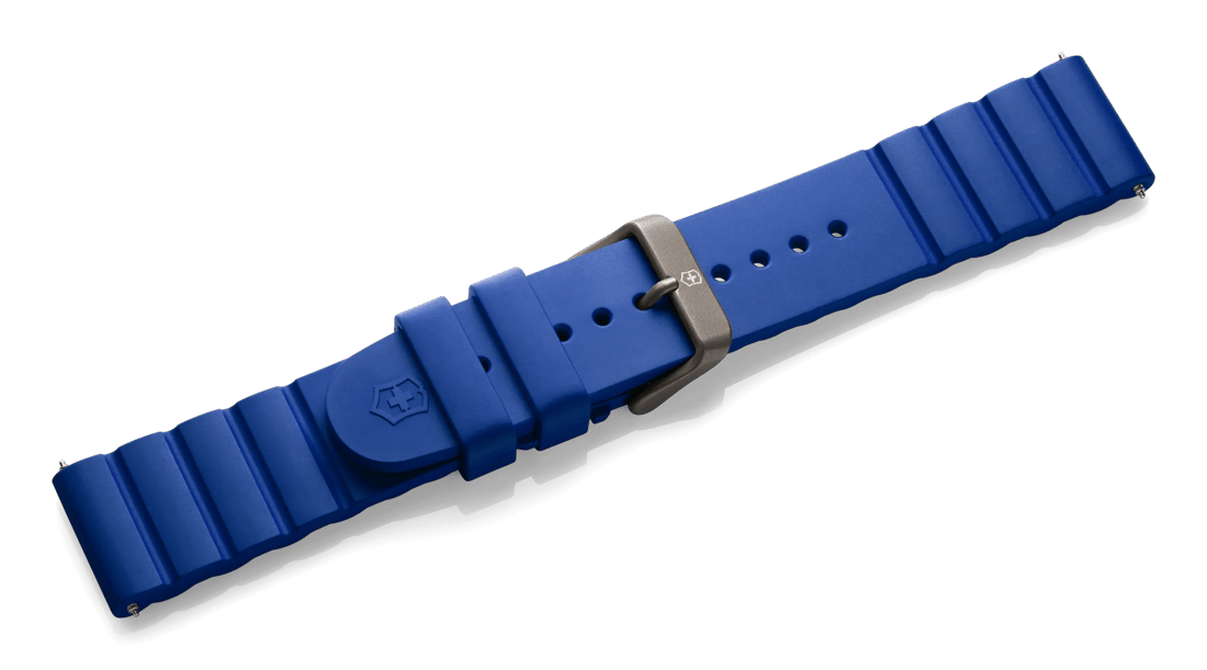 Blue rubber strap with buckle-005430