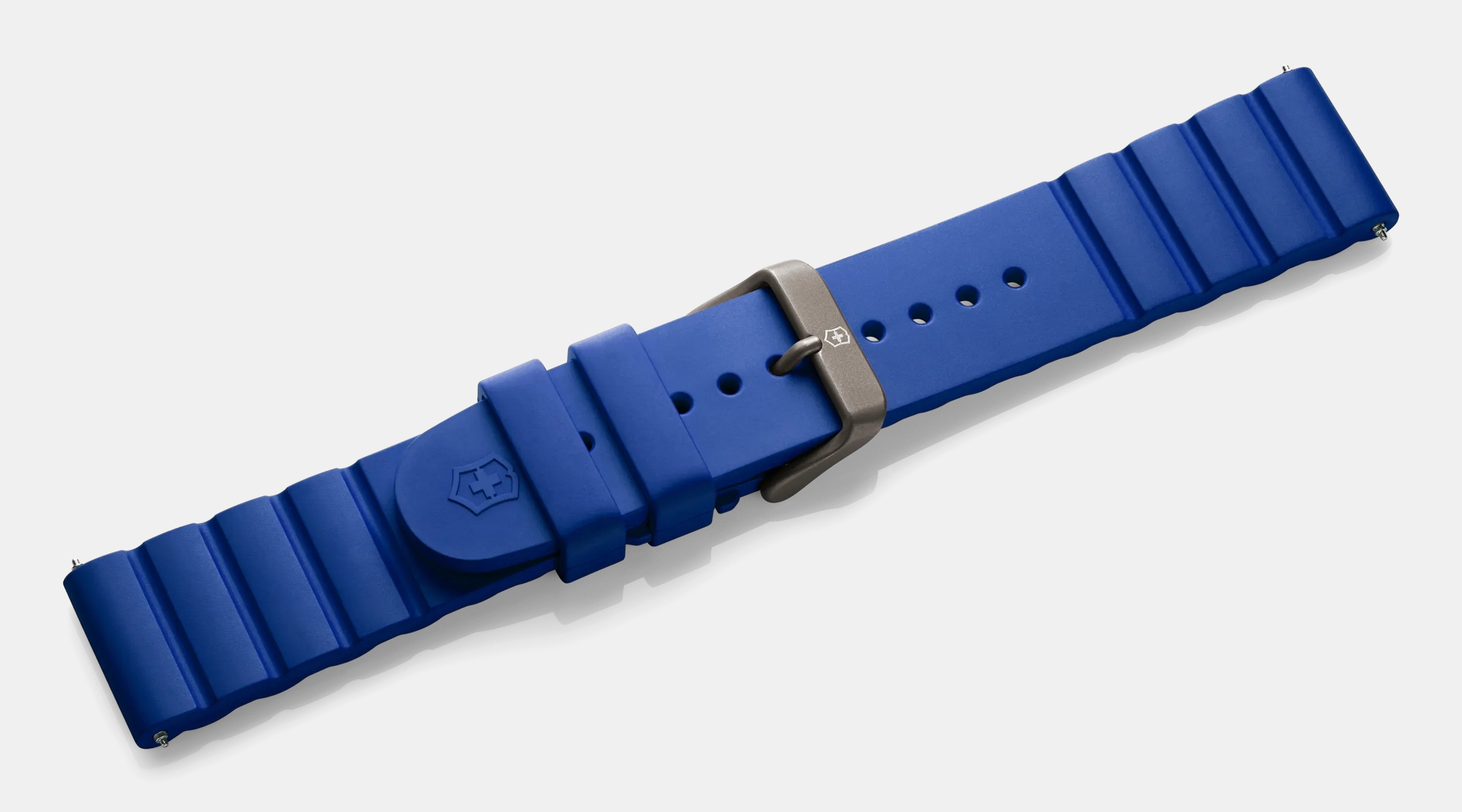 Blue rubber strap with buckle - 005430