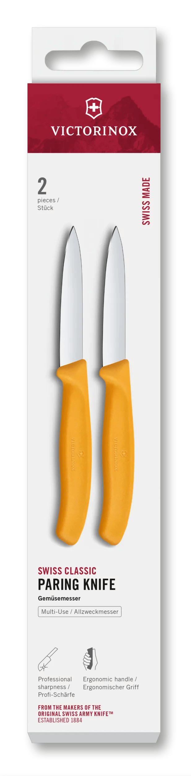 Swiss Classic Paring Knife Set, 2 Pieces Victorinox (USA) (Yellow)