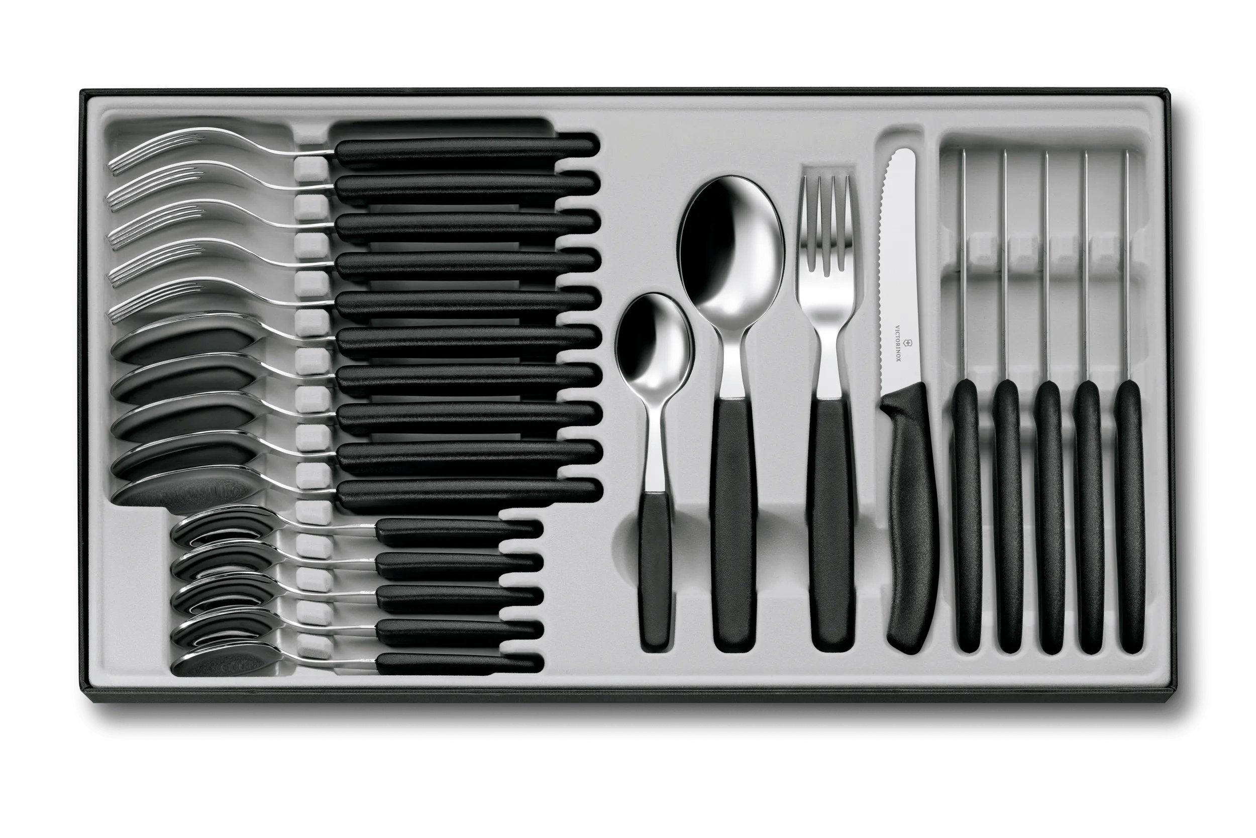 Victorinox 6.7833.6US1 sadf Swiss Classic - Juego de cuchillos para carne  de 6 piezas, cuchillas dentadas de 4-1/2 pulgadas con punta redonda, 4