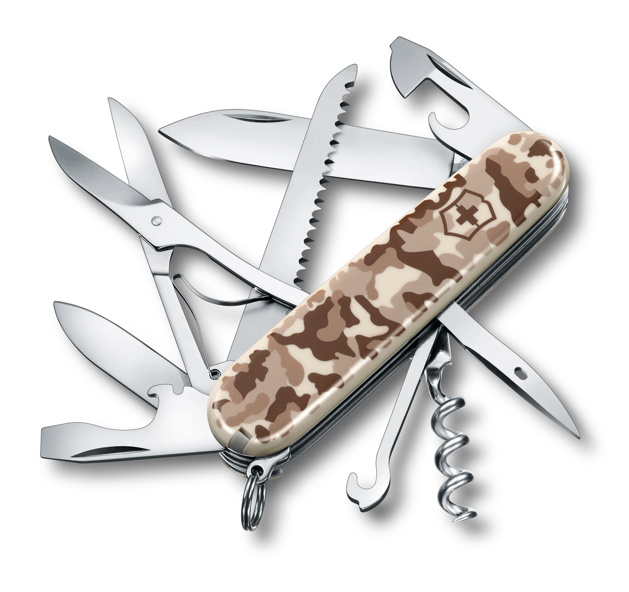 Victorinox Huntsman Swiss Army Knife - Red / Black / Blue / White / Jelly  Red / Jelly Blue / Wood / Navy Camouflage / Camouflage / Desert Camouflage  / Gift Boxed