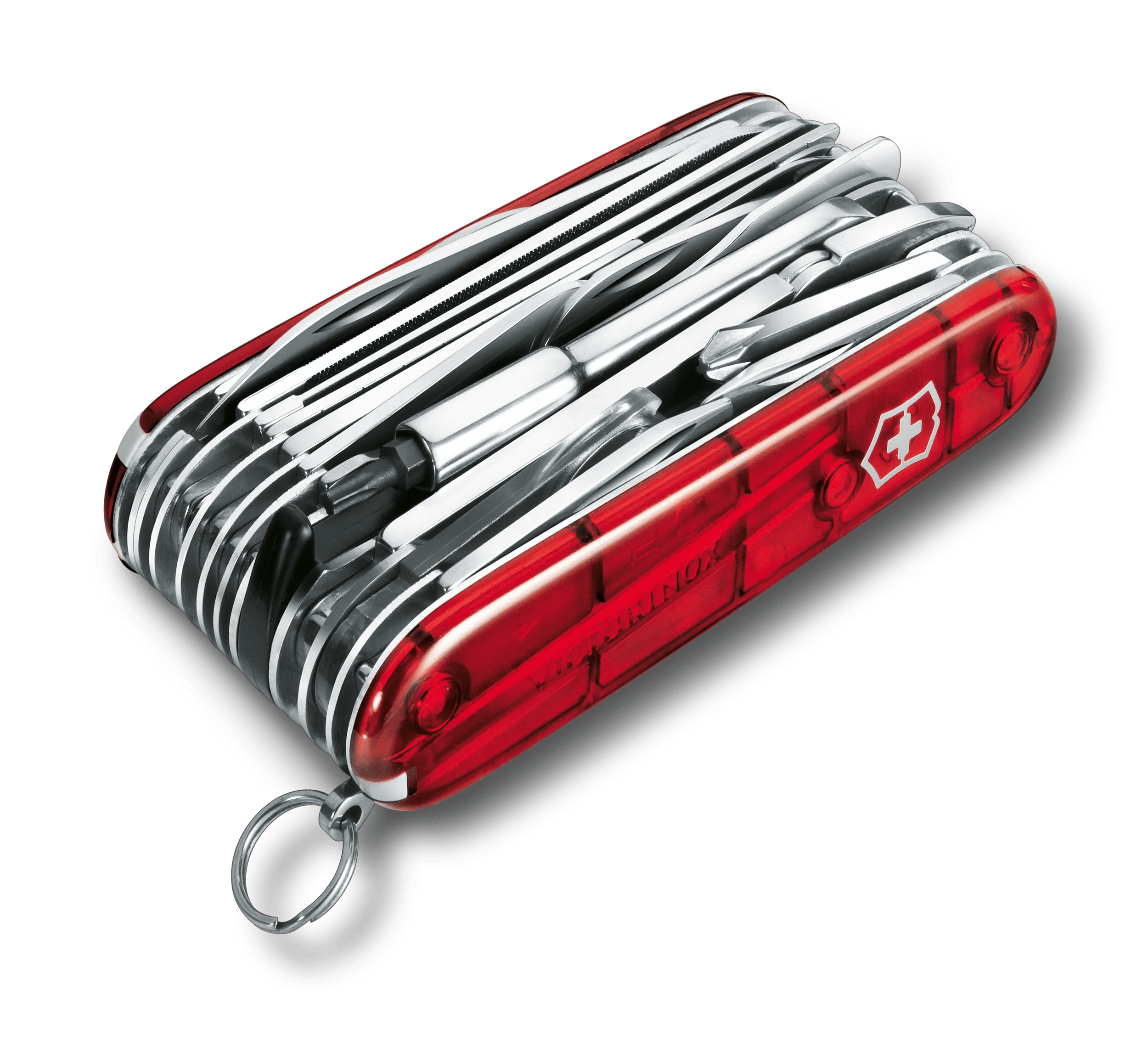 NAVAJA VICTORINOX SWISSCHAMP ROJO TRANSLUCIDO 1.6795.T – Juveniashop2020