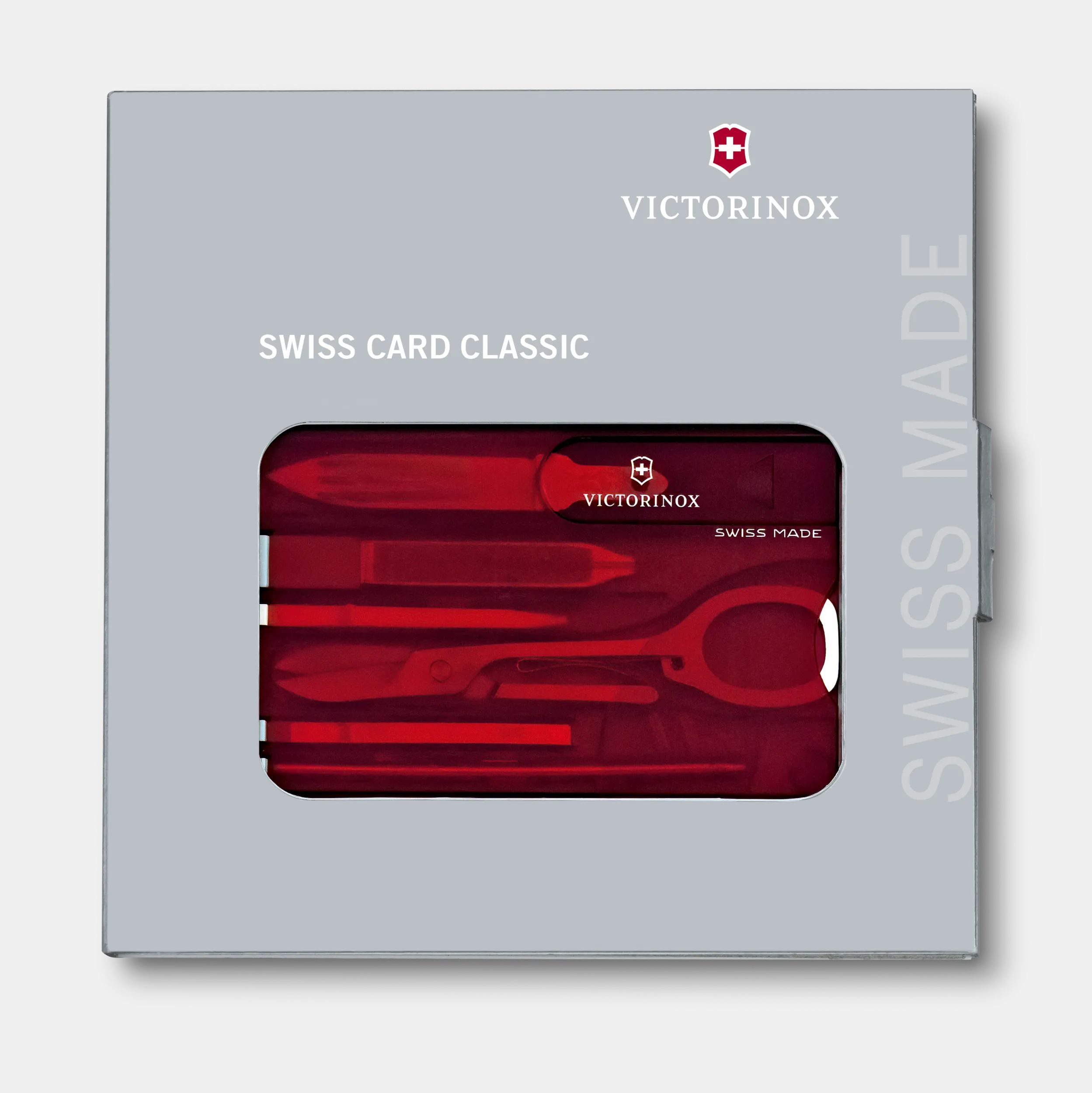 Victorinox Swiss Card Classic in red transparent 0.7100.T