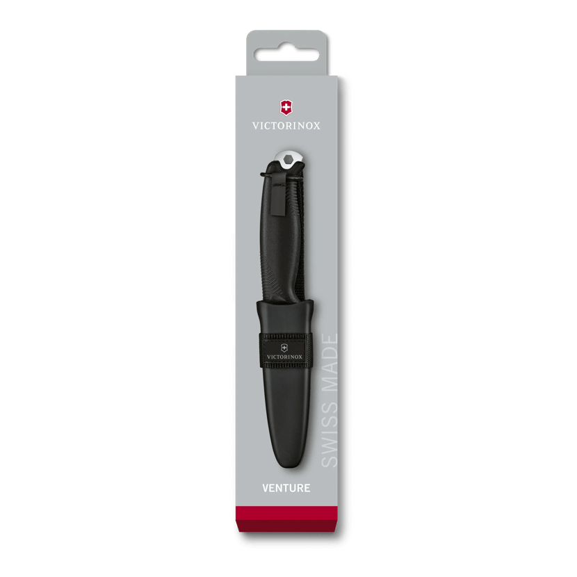 Victorinox - Cuchillo de bushcraft Venture - 3.0902.3 - Negro - cuchillo