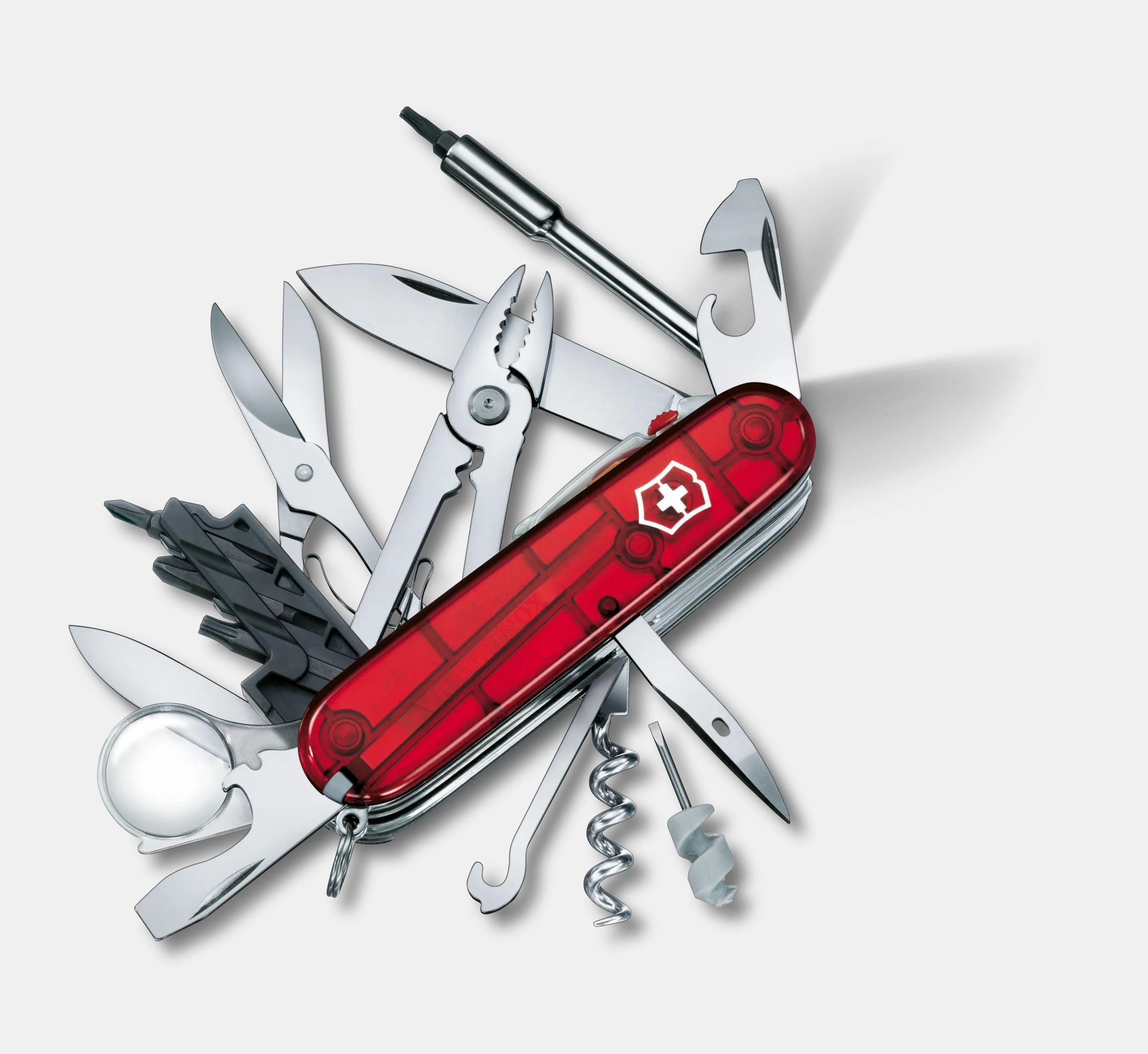 爆買いしたい Victorinox サイバーツール トランスペアレント レッド ライト その他