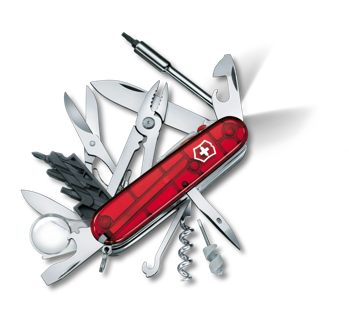 Victorinox サイバーツール L レッド トランスペアレント - 1.7775.T