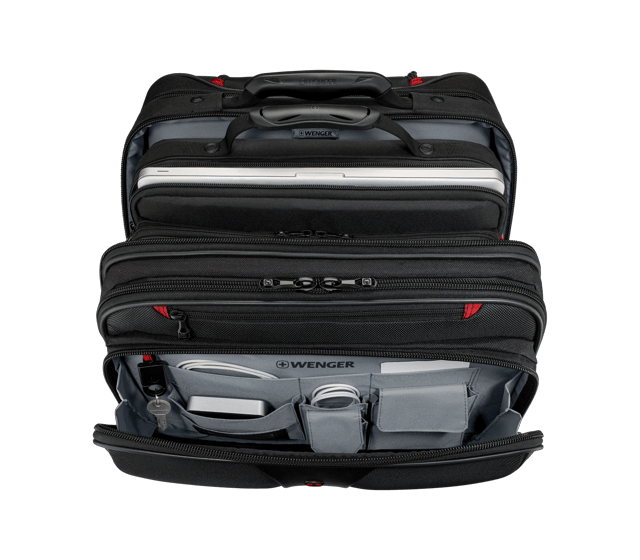 Trolley Wenger Patriot - Maleta De Viaje Negro, Tamaño Máximo 43.9 Cm (17.3 Pulgadas), Con Compartimento Para Camisas