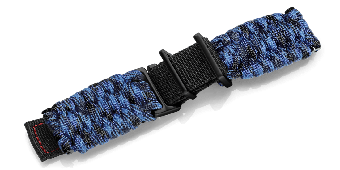 Victorinox Blue Camo paracord with buckle in Blue Camo paracord