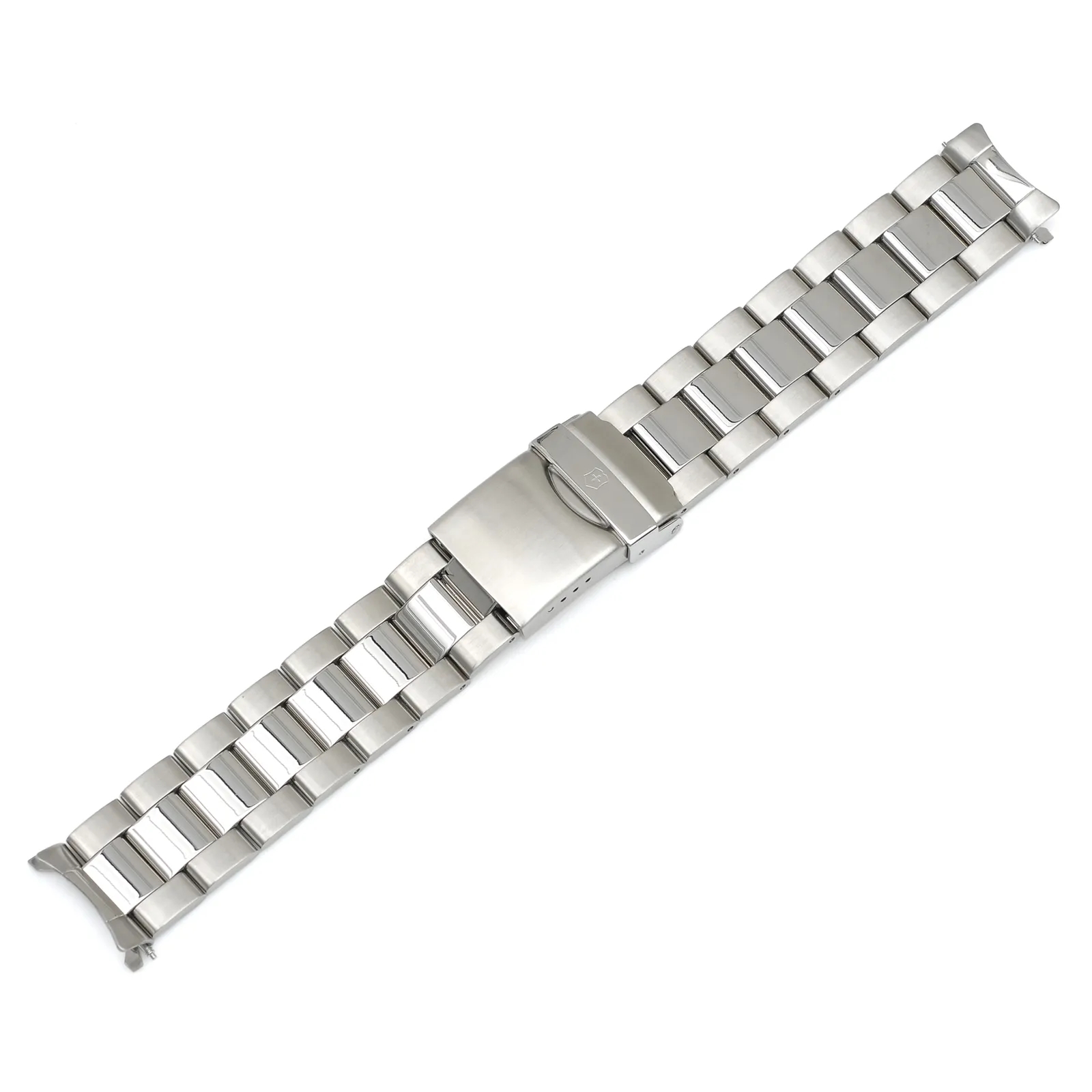 S/s bracelet w/diver's clasp and endpieces, Field L - 000004