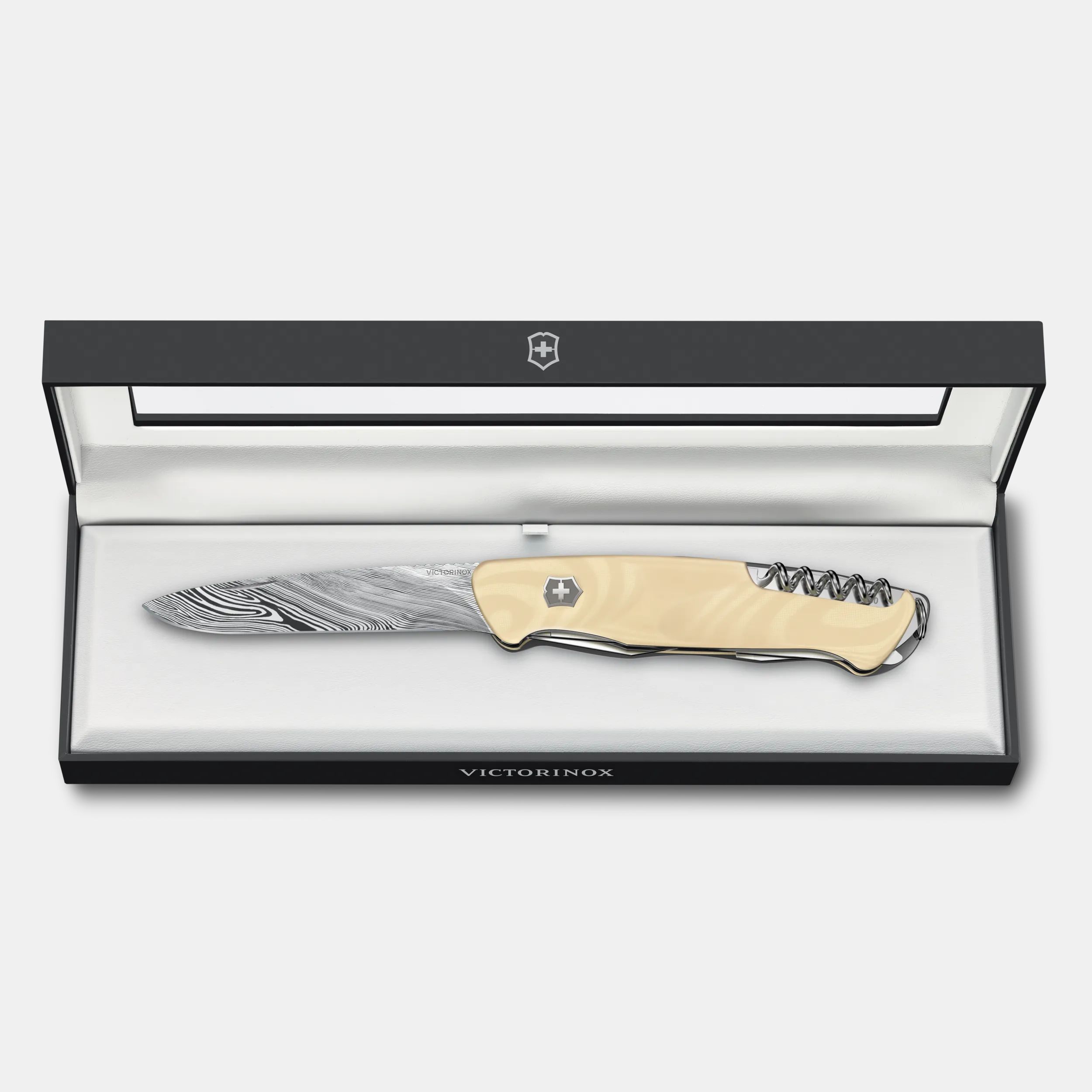 レビュー高評価のおせち贈り物 Victorinox レンジャー リミテッド ダマスカス Micarta 55 ビクトリノックス