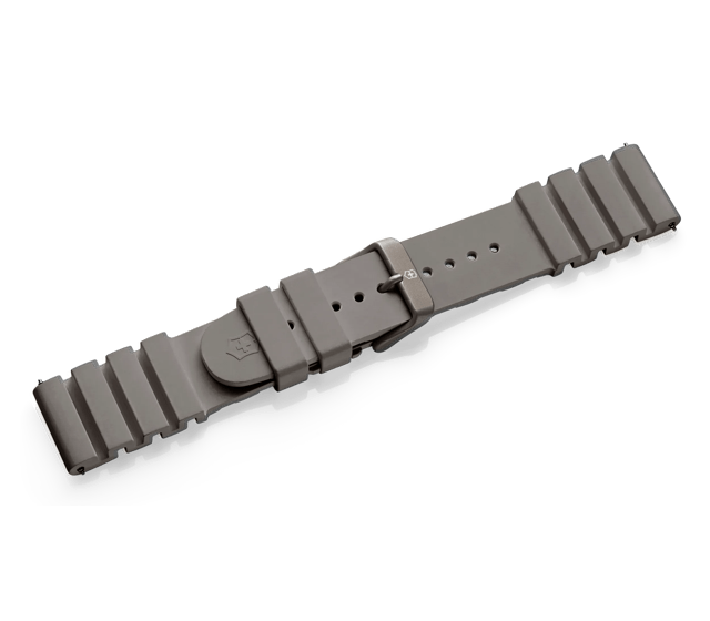 Grey rubber strap with buckle-005732