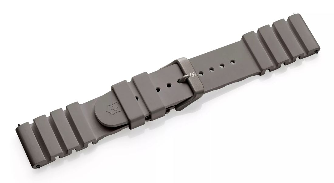 Grey rubber strap with buckle-005732