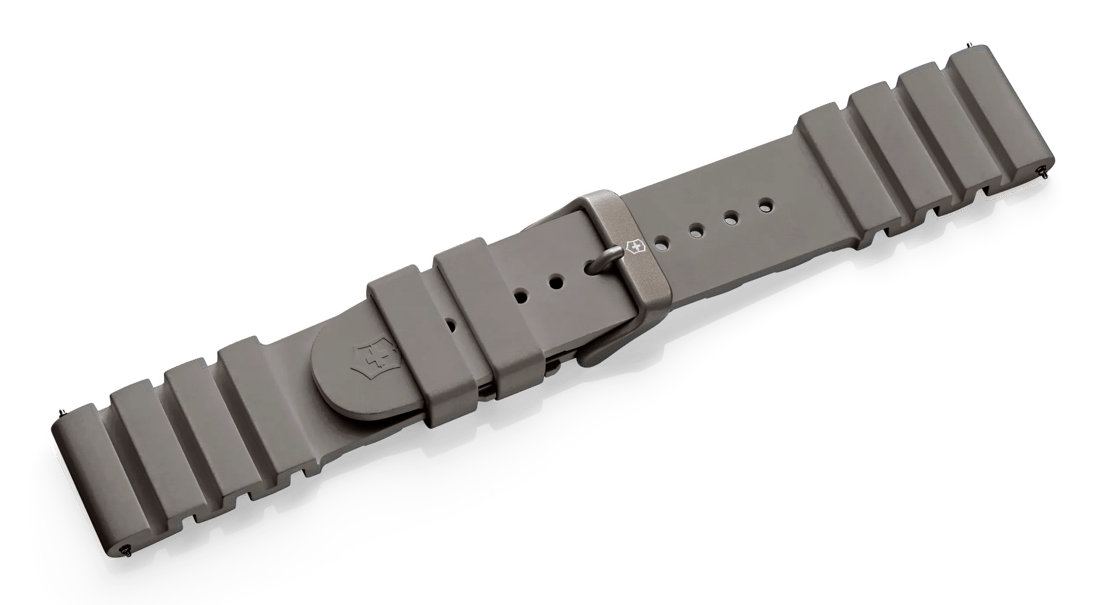 Grey rubber strap with buckle-005732